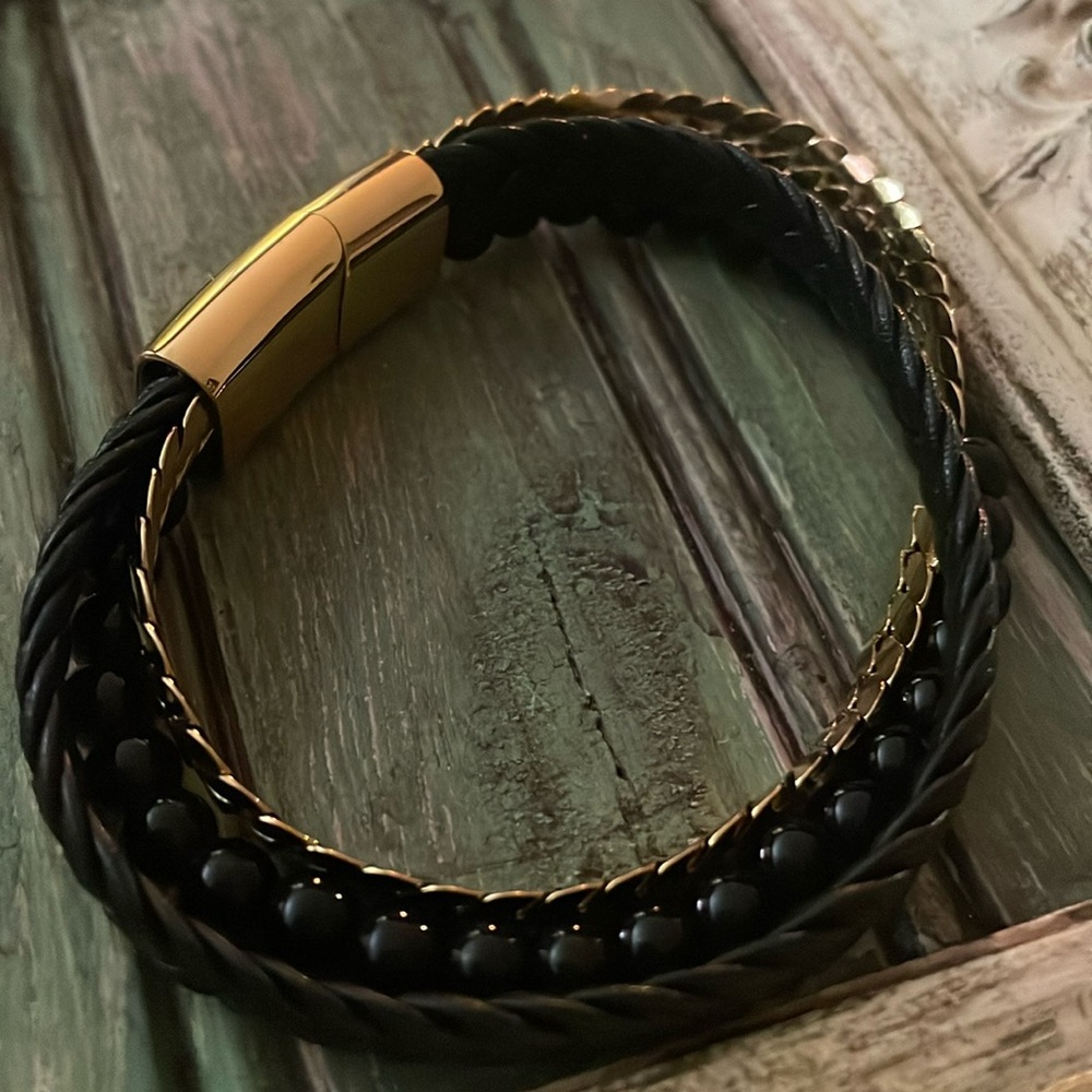 Black and gold bracelet